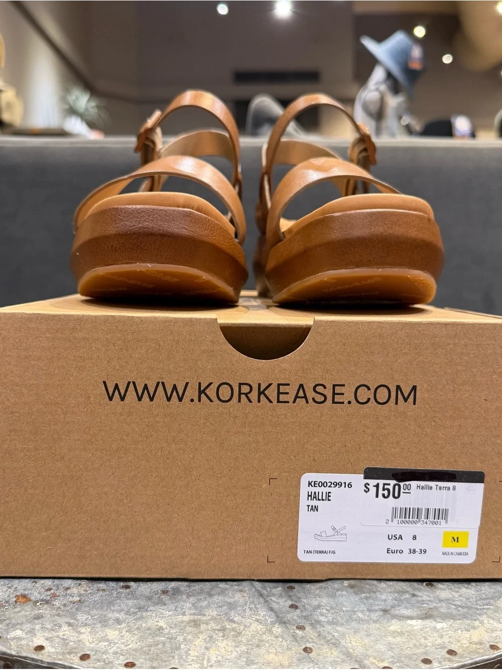 Kork-Ease Hallie Women's Brown Leather Platform Sandals